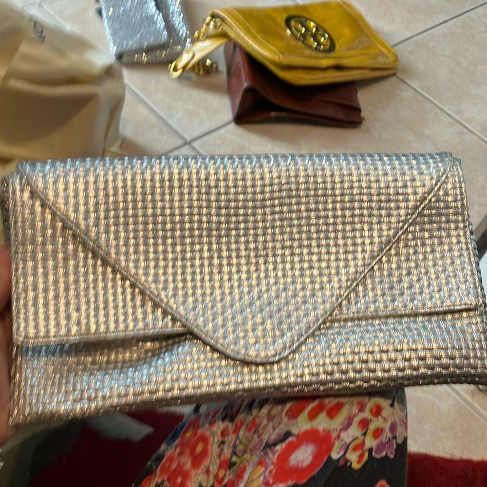 BRAND NEW Silver Clutch Bag